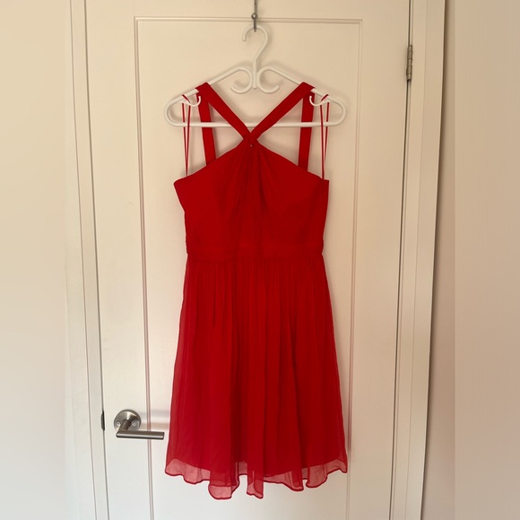 Red Silk J Crew Dress - Picture 2 of 10